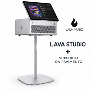 LAVA Music Studio Desktop KI Amp Silver + LAVA Music Studio Stand Silver